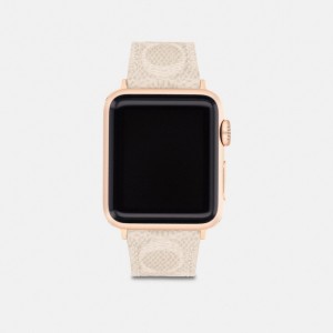 Coach Apple Watch® Strap, 38 Mm And 40 Mm Sand | COH866252