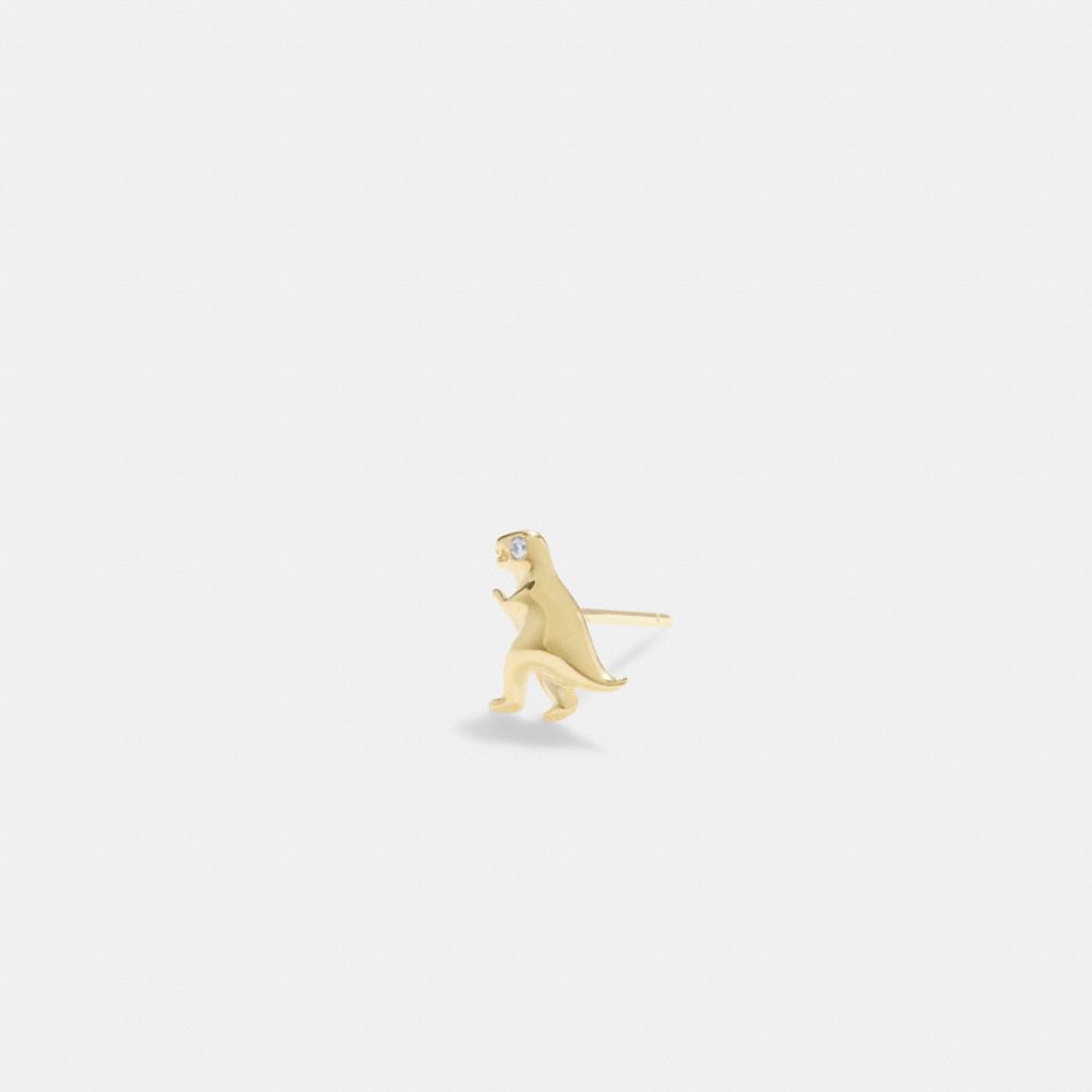 Coach 14 K Gold Rexy Single Stud Earring Gold | COH866139