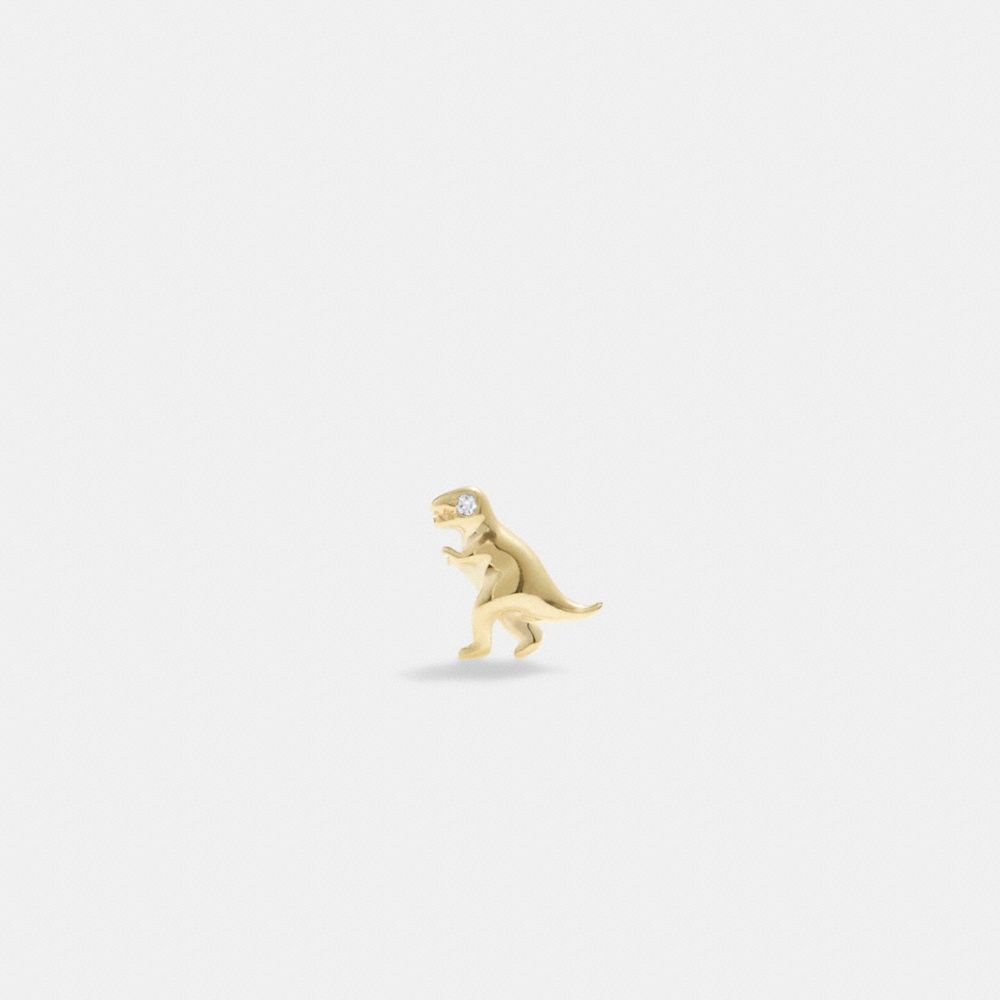 Coach 14 K Gold Rexy Single Stud Earring Gold | COH866139