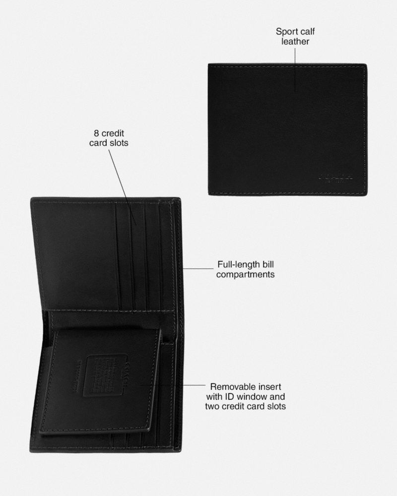 Coach 3 In 1 Wallet Calf Leather/Mahogany Brown | COH866695