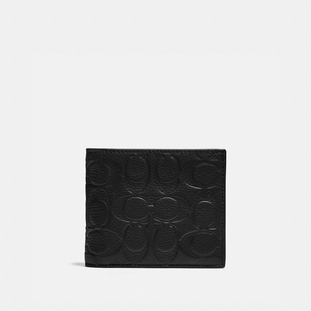 Coach 3 In 1 Wallet In Signature Leather Pebble Leather/Black | COH866718