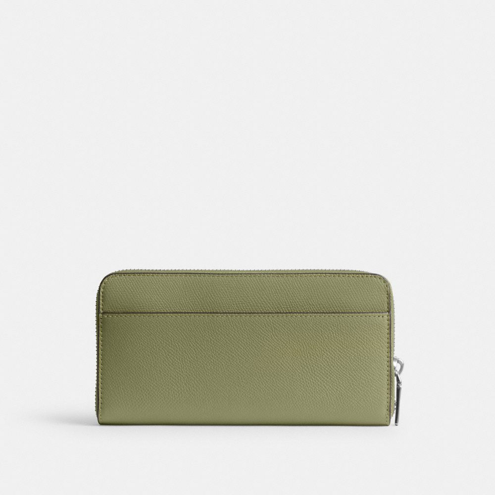 Coach Accordion Wallet With Signature Canvas Interior Moss | COH866728