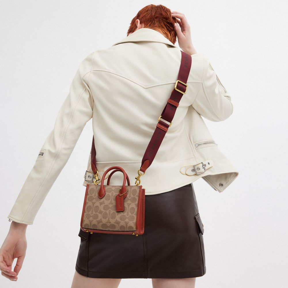 Coach Ace Tote Bag 17 In Signature Canvas Coated Canvas/Brass/Tan/Rust | COH865334
