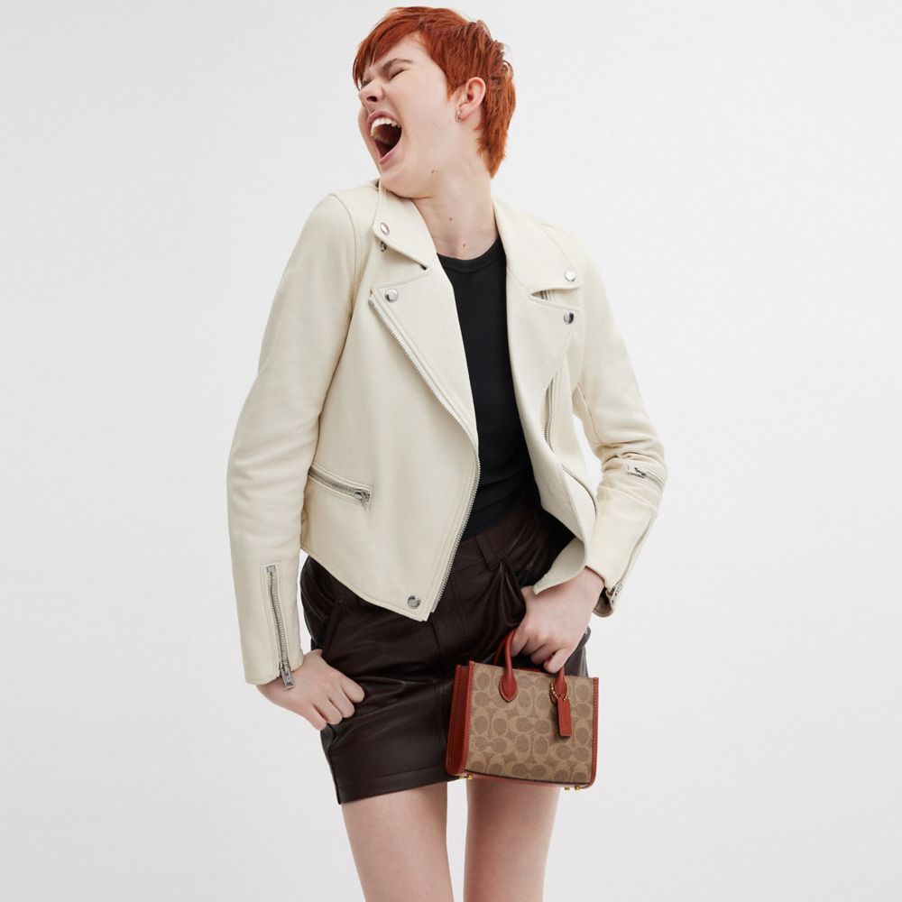 Coach Ace Tote Bag 17 In Signature Canvas Coated Canvas/Brass/Tan/Rust | COH865334