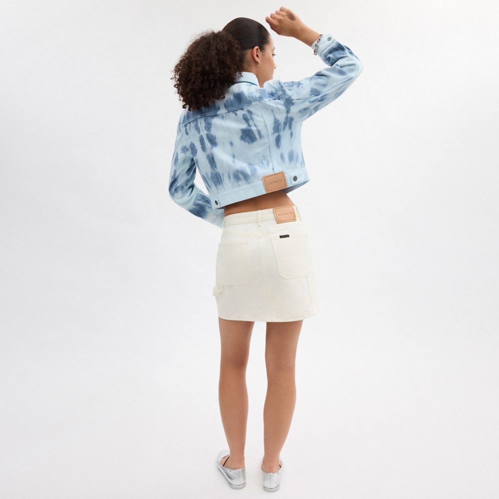 Coach Acid Wash Denim Jacket Blue Multi | COH865945