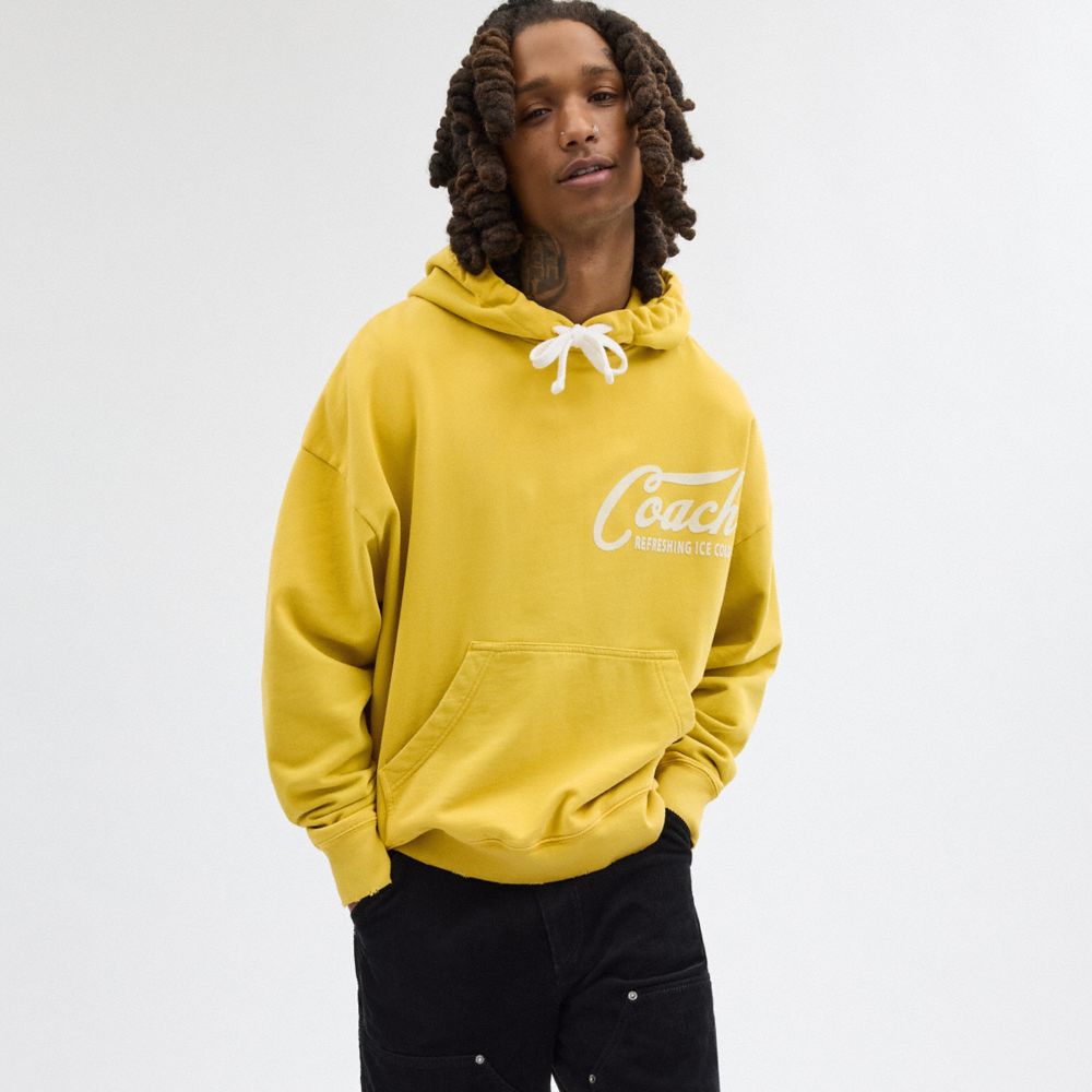 Coach Americana Hoodie Yellow | COH866900