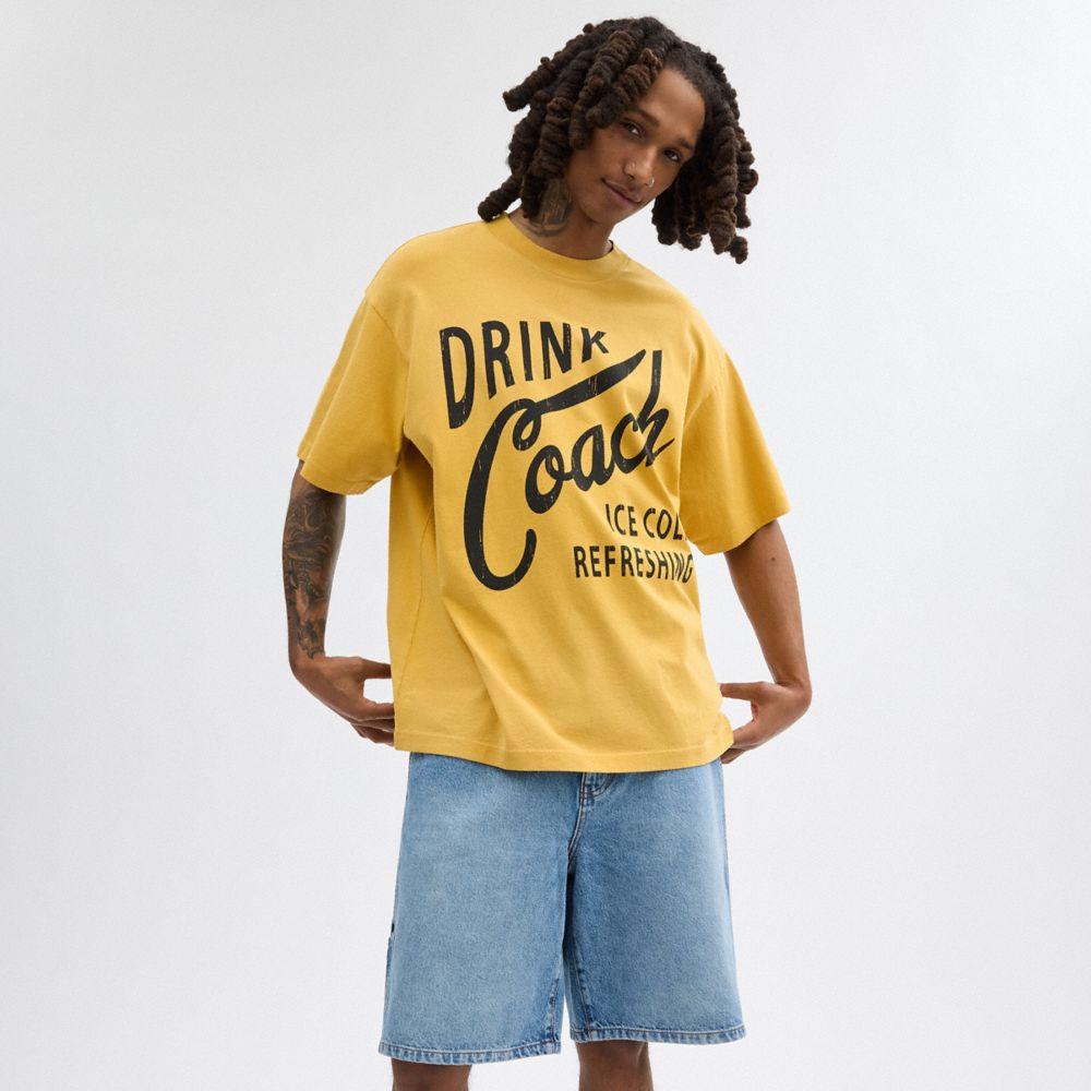 Coach Americana T Shirt Yellow | COH866927