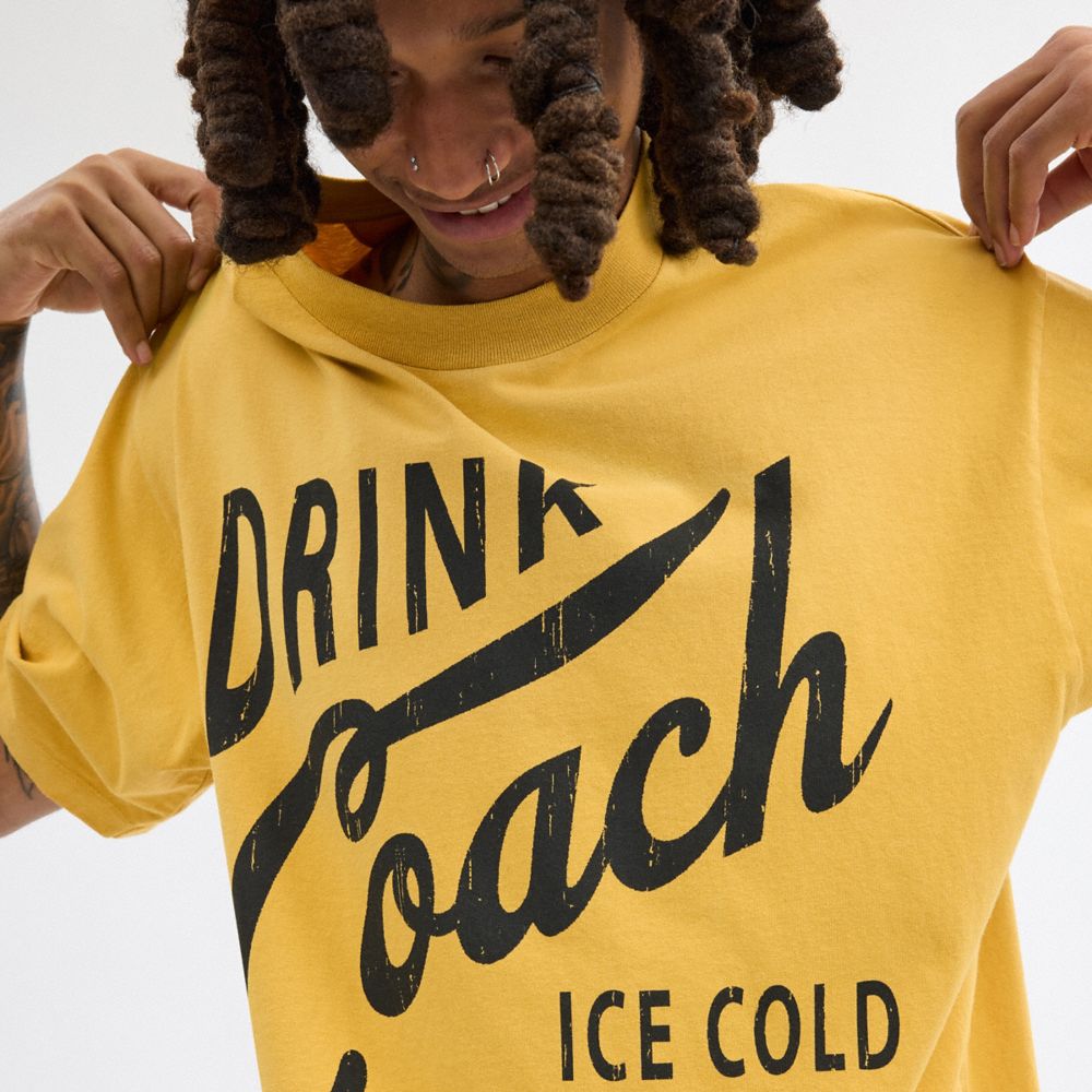 Coach Americana T Shirt Yellow | COH866927