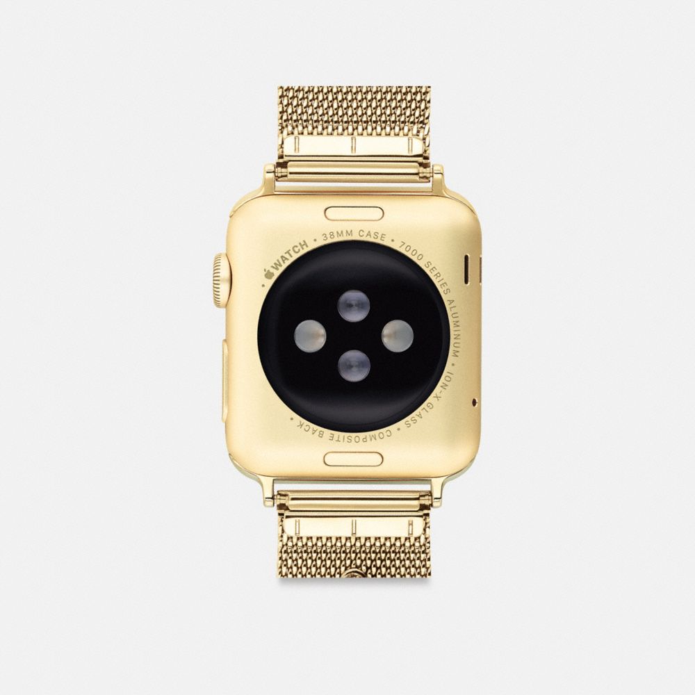 Coach Apple Watch® Strap, 38 Mm, 40 Mm And 41 Mm Gold | COH866961