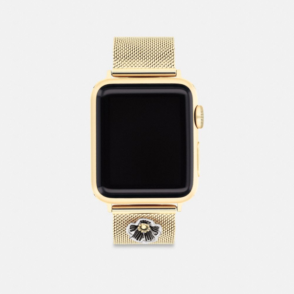 Coach Apple Watch® Strap, 38 Mm, 40 Mm And 41 Mm Gold | COH866961