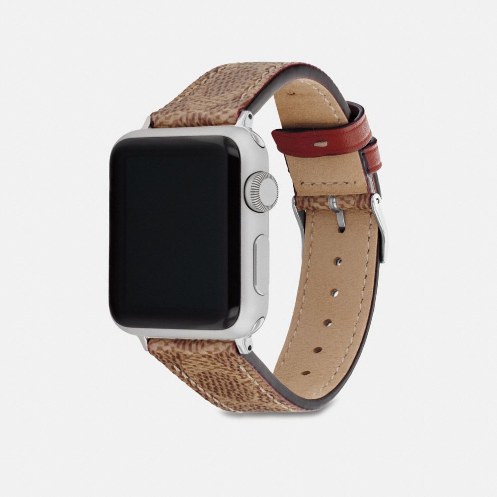 Coach Apple Watch® Strap, 38 Mm And 40 Mm Tan | COH866245