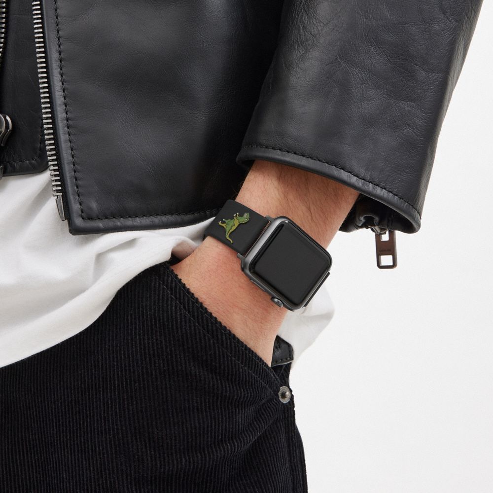 Coach Apple Watch® Strap, 42 Mm, 44 Mm And 45 Mm Black | COH866960