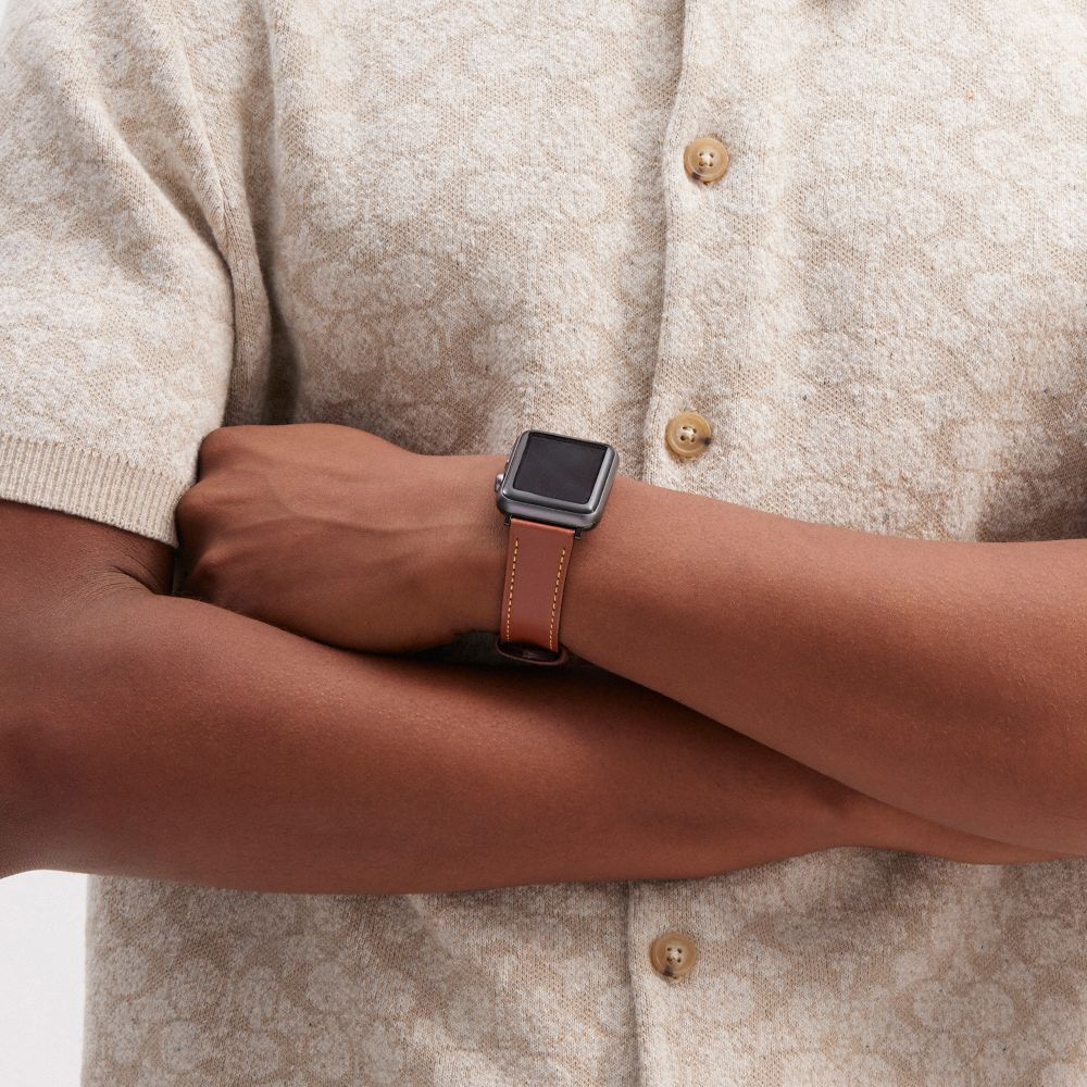 Coach Apple Watch® Strap, 42 Mm And 44 Mm Saddle | COH866967