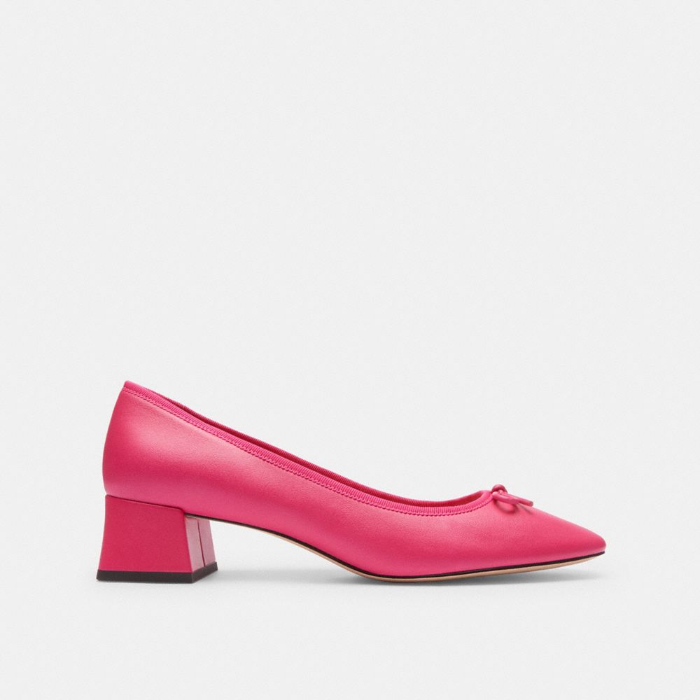 Coach Ava Ballet Pump Leather/Dragon Fruit | COH865730