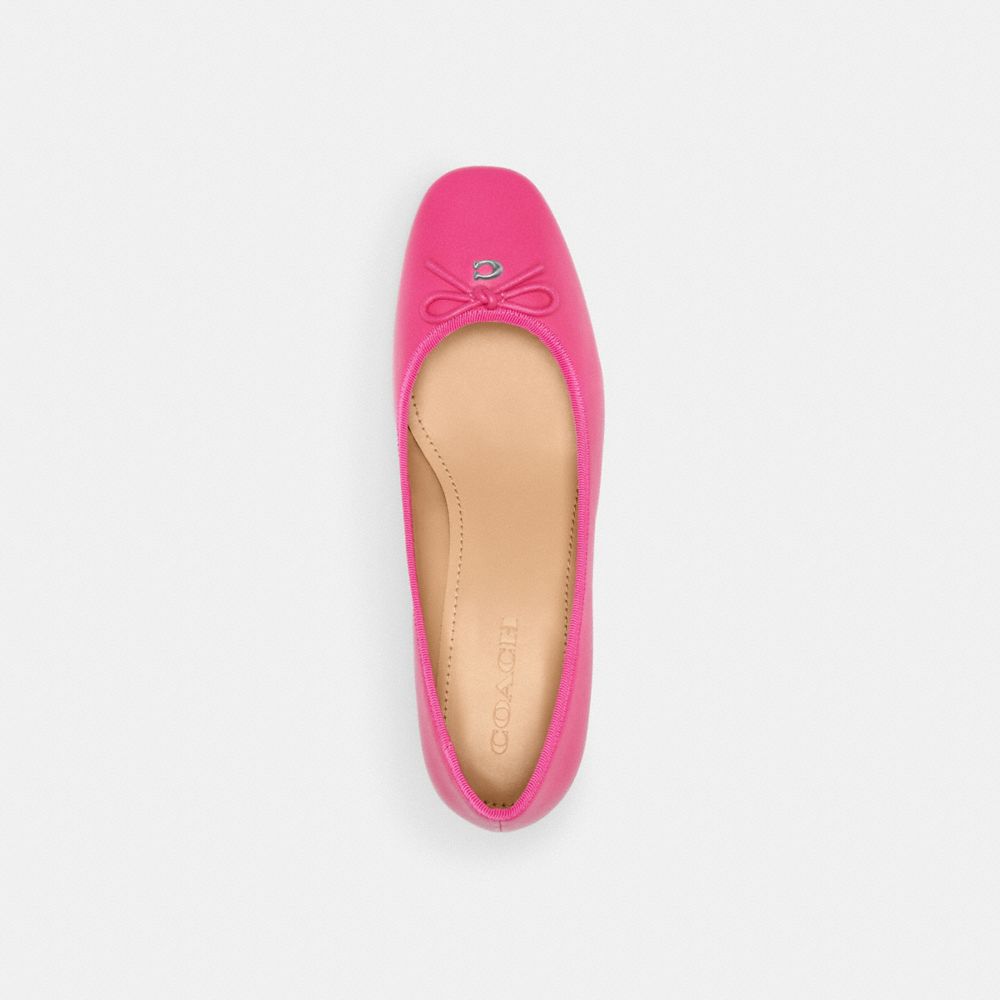 Coach Ava Ballet Pump Leather/Dragon Fruit | COH865730