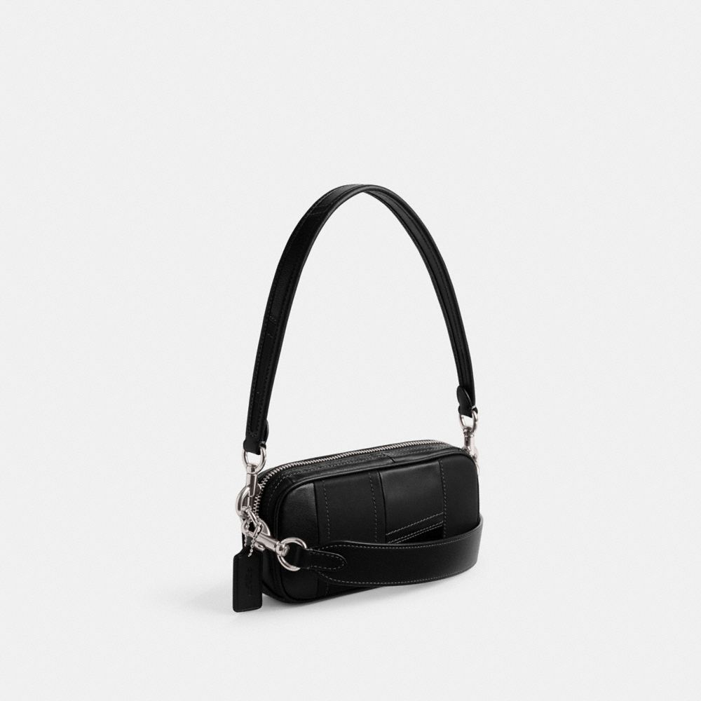 Coach Avery Shoulder Bag In Patchwork Silver/Black | COH865371