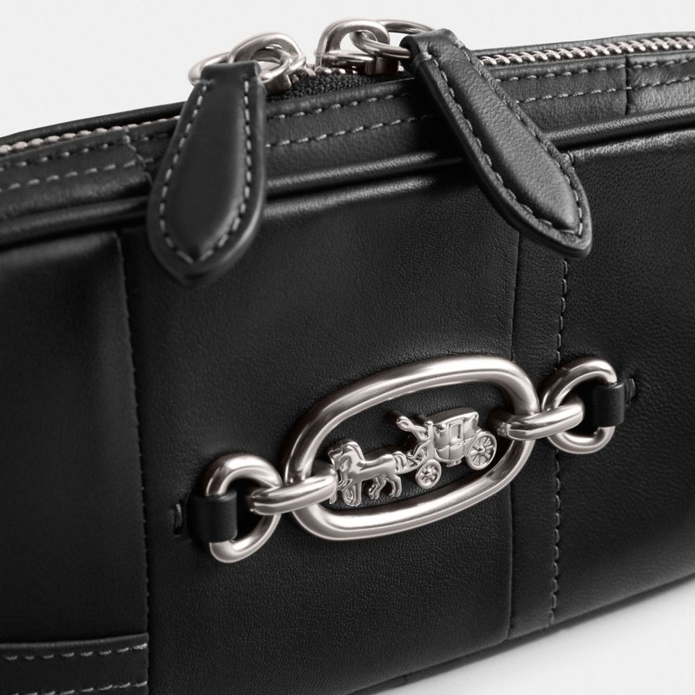Coach Avery Shoulder Bag In Patchwork Silver/Black | COH865371