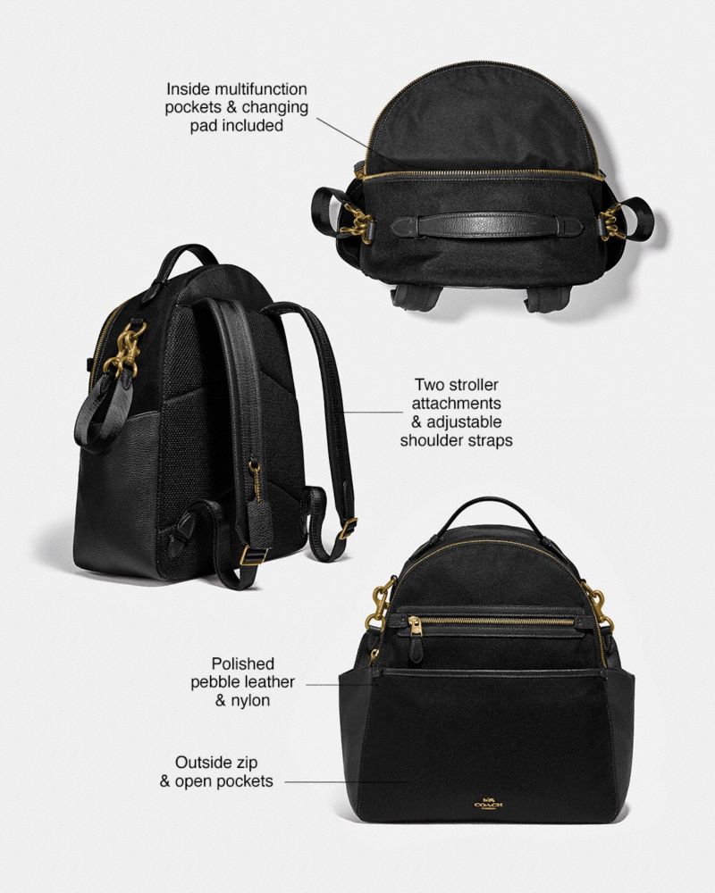 Coach Baby Backpack In Signature Canvas Brass/Tan/Rust | COH865469