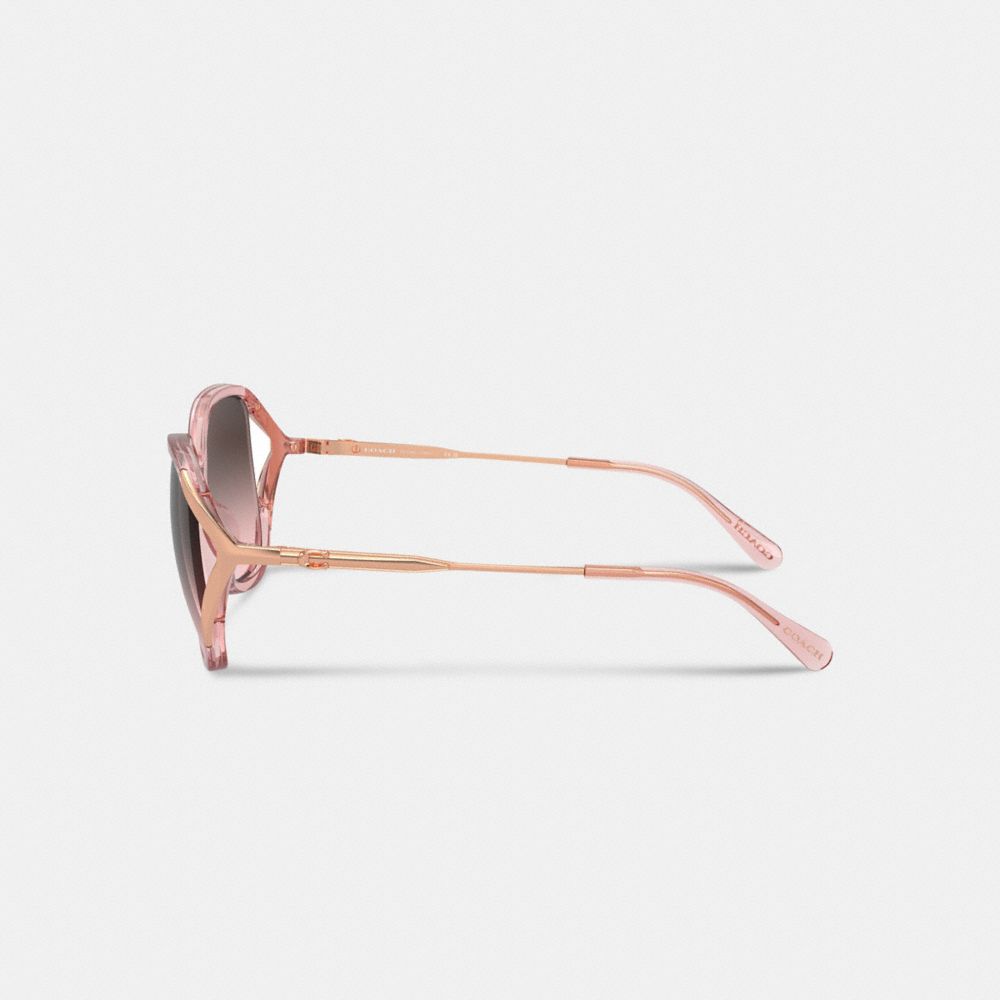 Coach Bandit Oversized Square Sunglasses Pink/Rose Gold | COH866329