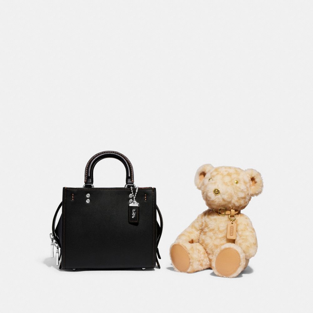 Coach Bear Collectible In Signature Shearling Brass/Beige | COH866432
