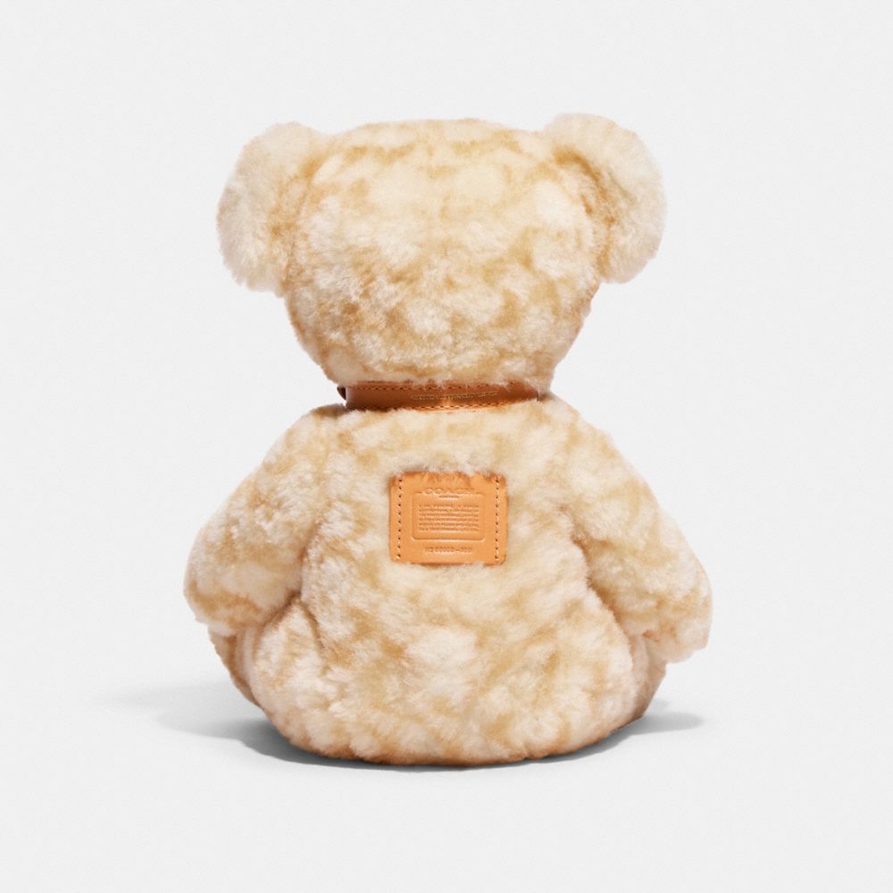Coach Bear Collectible In Signature Shearling Brass/Beige | COH866432
