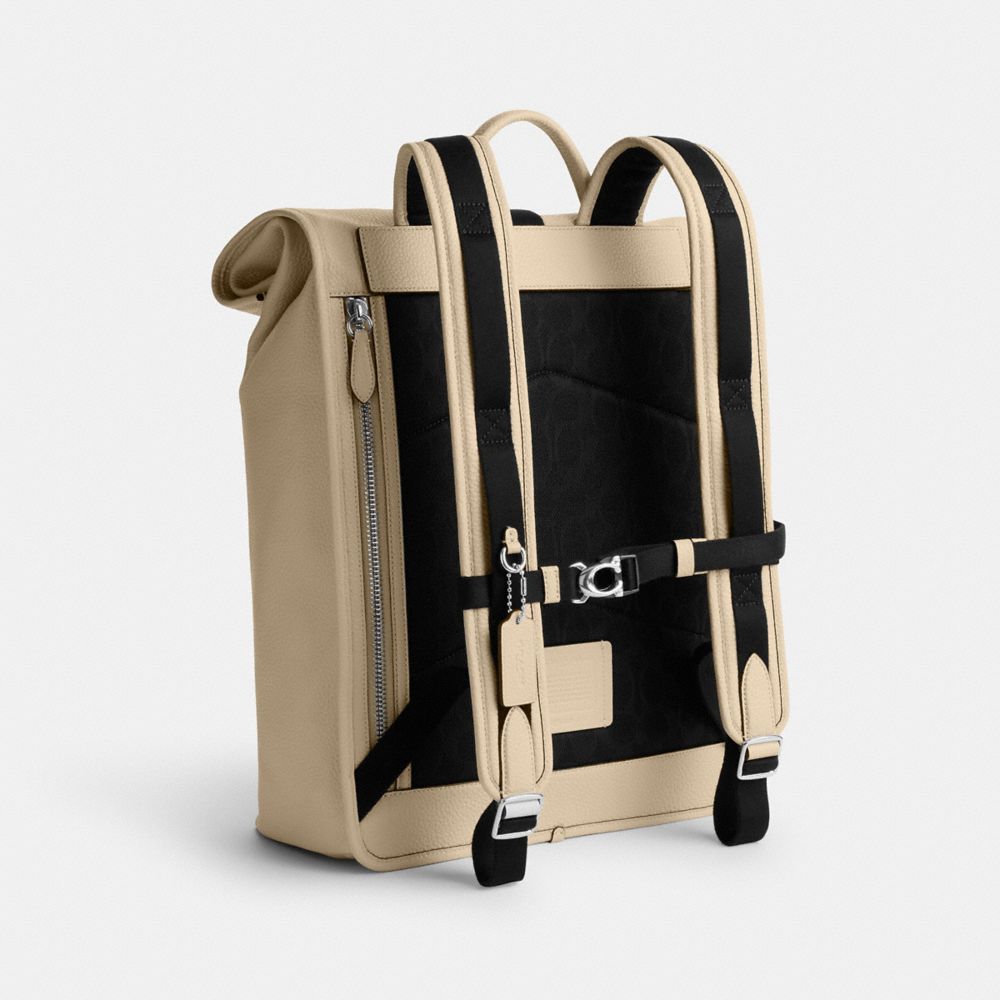 Coach Beck Roll Top Backpack Ivory | COH866505