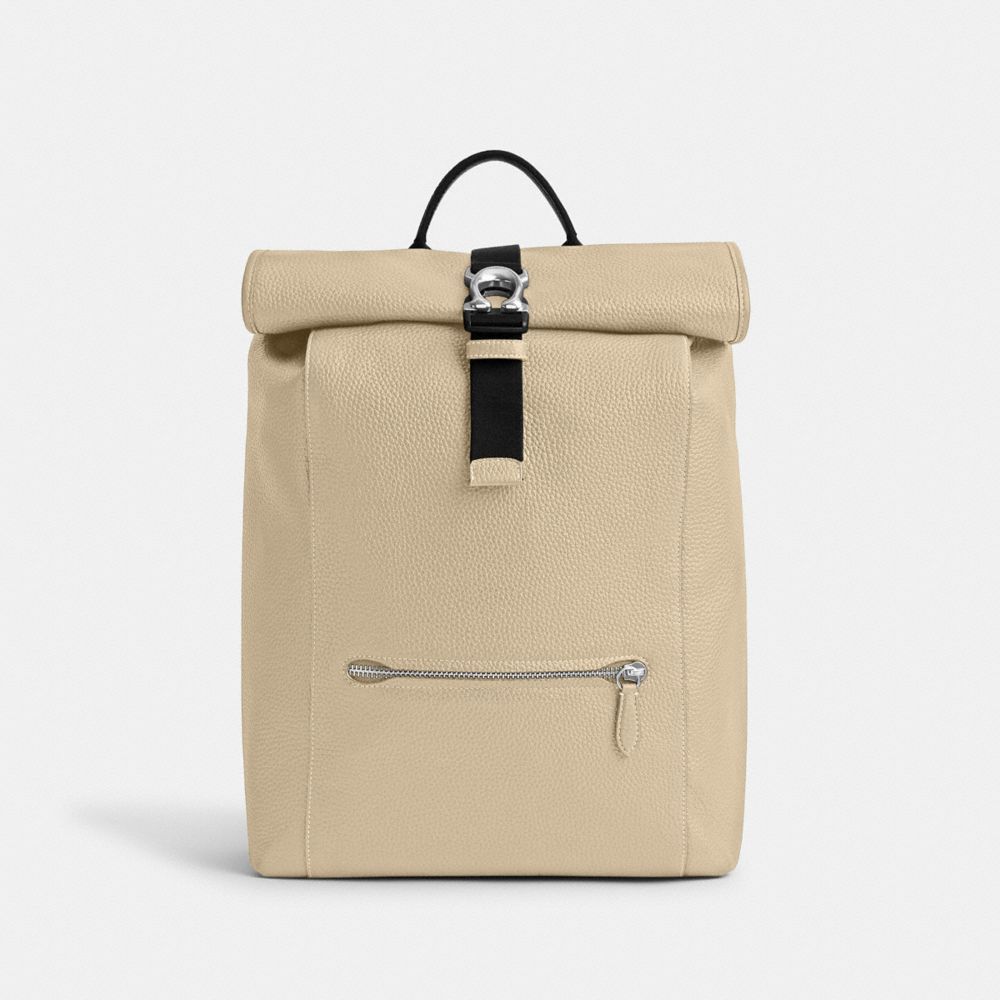 Coach Beck Roll Top Backpack Ivory | COH866505