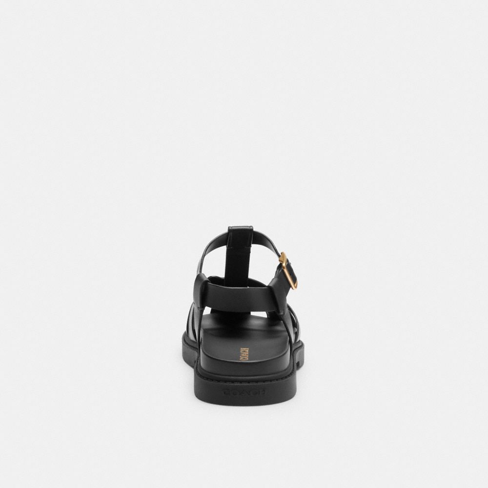 Coach Bella Fisherman Sandal Black | COH865900