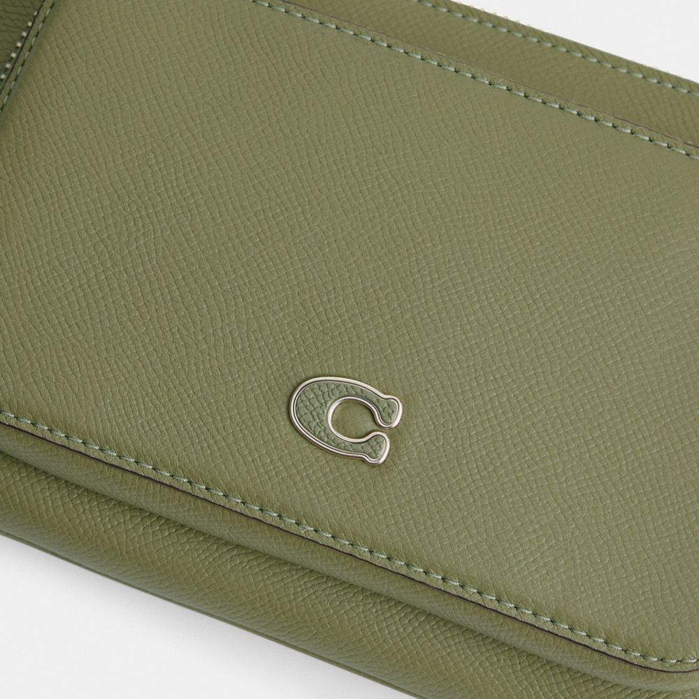 Coach Belt Bag With Signature Canvas Interior Detail Moss | COH865434
