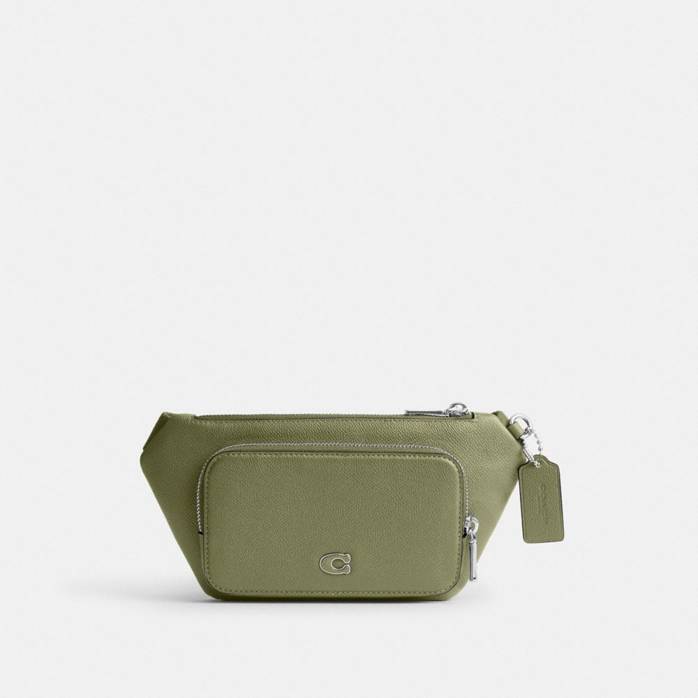 Coach Belt Bag With Signature Canvas Interior Detail Moss | COH865434