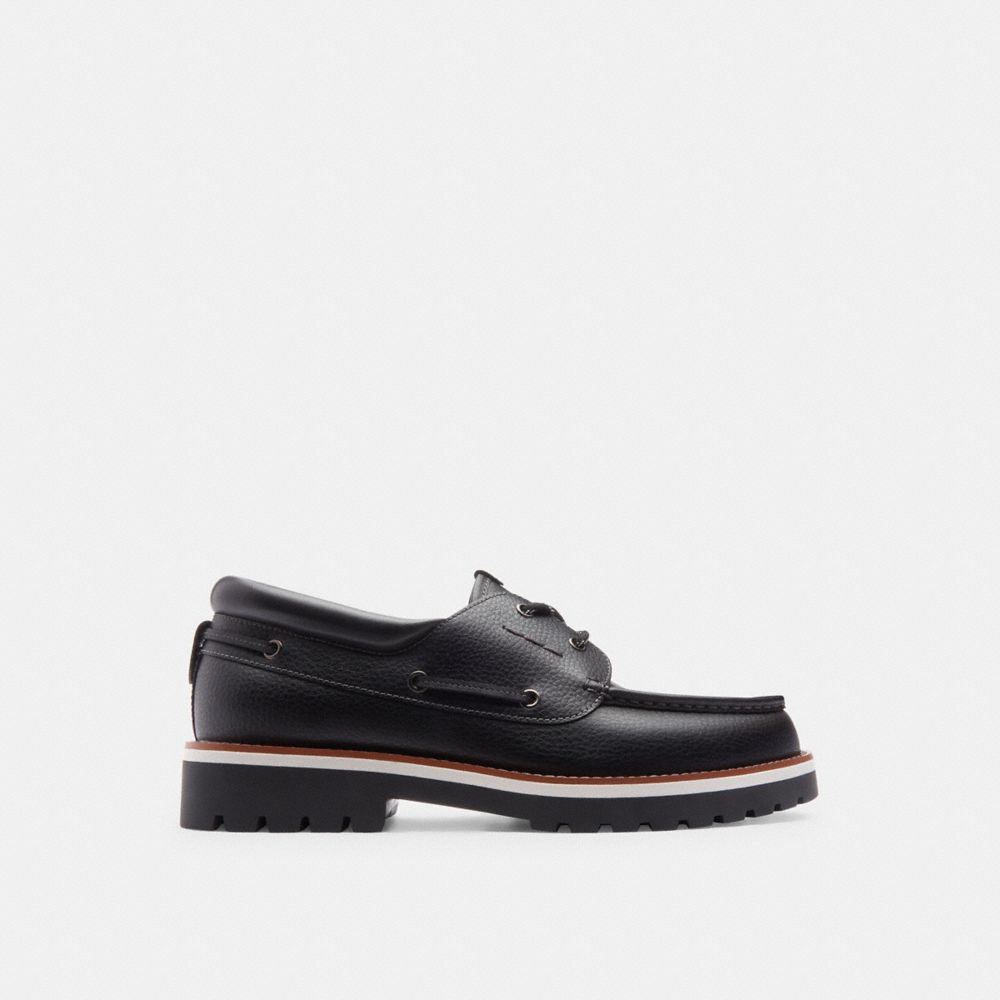 Coach Benson Boat Shoe Black | COH866823