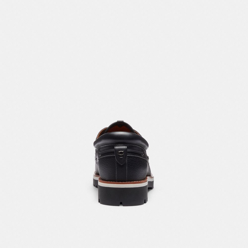 Coach Benson Boat Shoe Black | COH866823