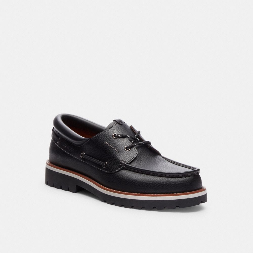 Coach Benson Boat Shoe Black | COH866823