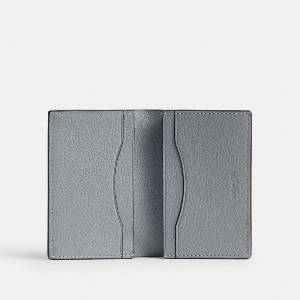 Coach Bifold Card Case Grey Blue | COH866762