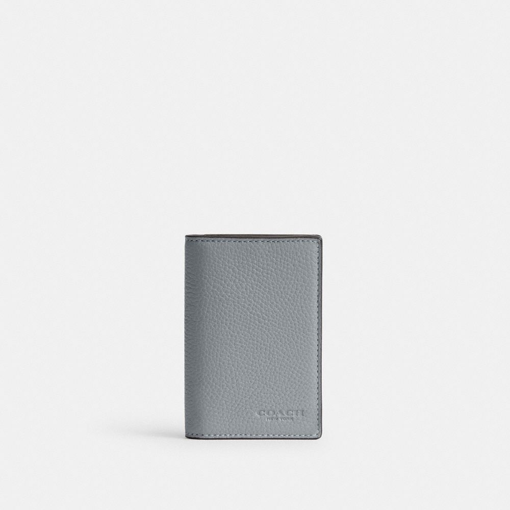 Coach Bifold Card Case Grey Blue | COH866762