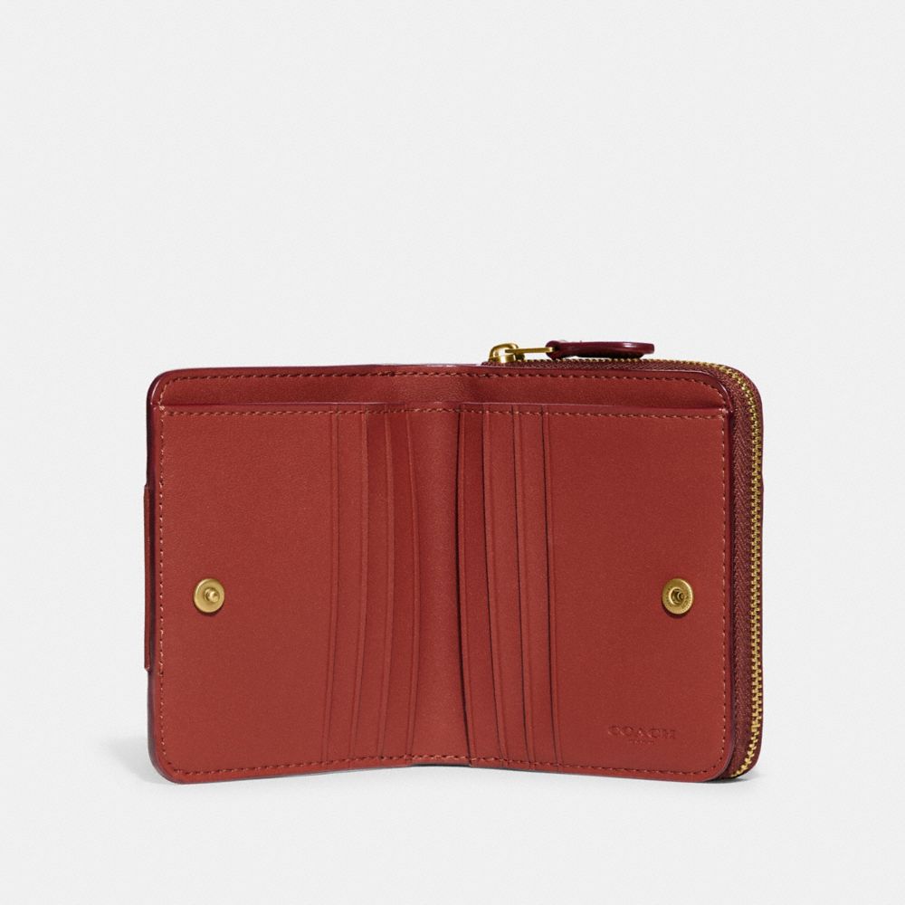 Coach Billfold Wallet In Colorblock Signature Canvas Signature Coated Canvas/Brass/Tan/Rust | COH865613