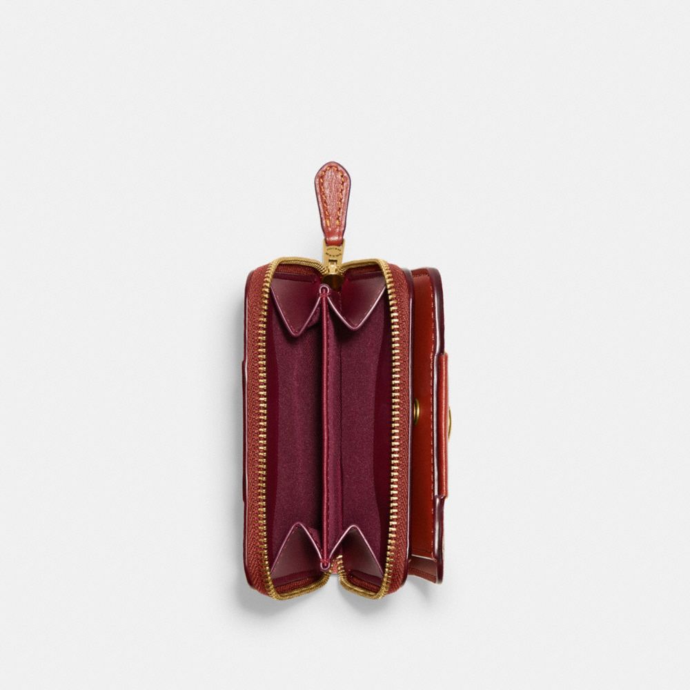 Coach Billfold Wallet In Colorblock Signature Canvas Signature Coated Canvas/Brass/Tan/Rust | COH865613