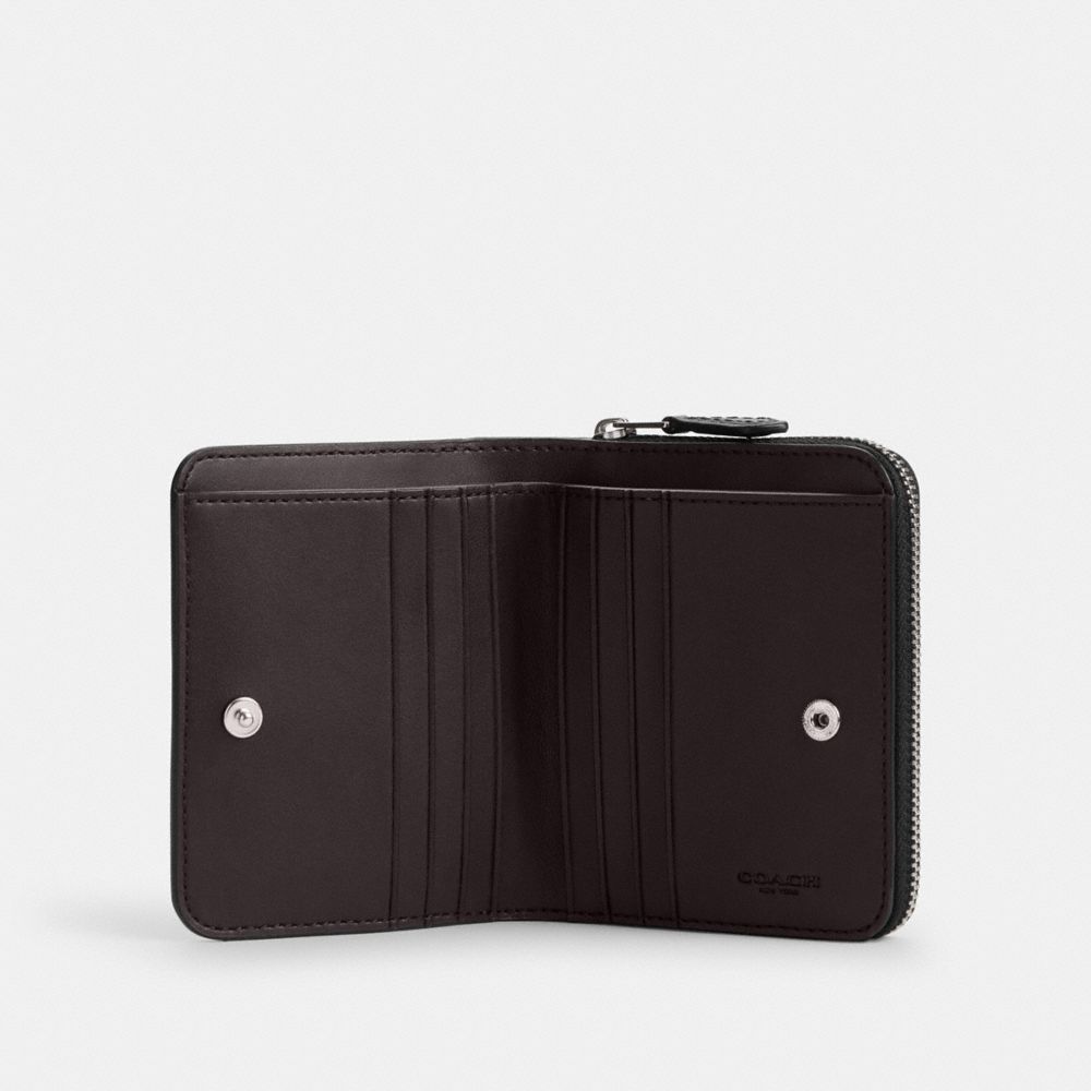 Coach Billfold Wallet With Rivets Silver/Black | COH865617