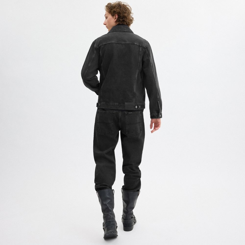 Coach Black Denim Jacket In Organic Cotton Black | COH866873