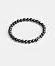 Coach Black Onyx Beaded Bracelet Silver/Black | COH867026