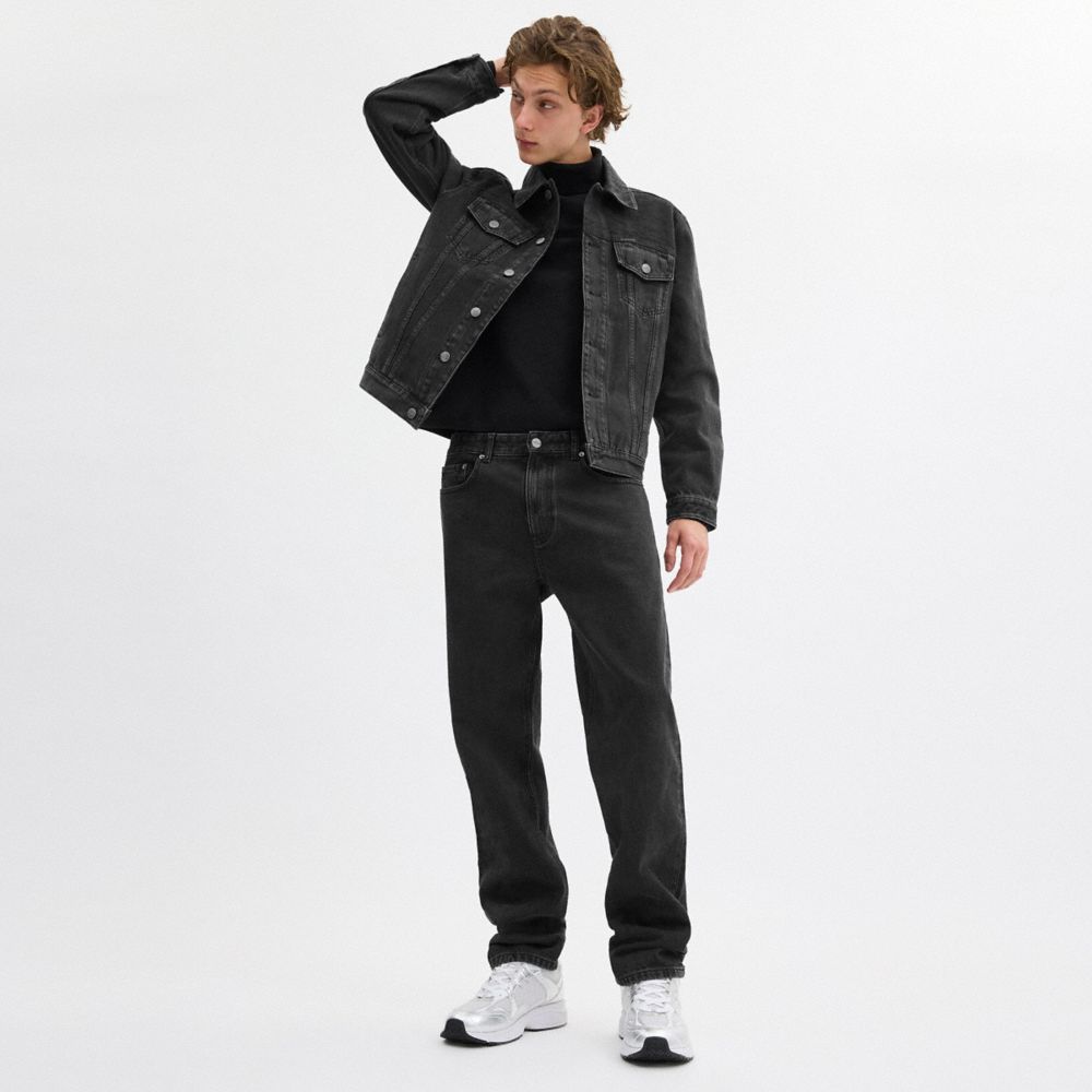Coach Black Taper Jeans In Organic Cotton Black | COH866946