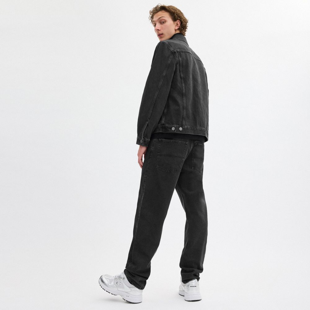 Coach Black Taper Jeans In Organic Cotton Black | COH866946