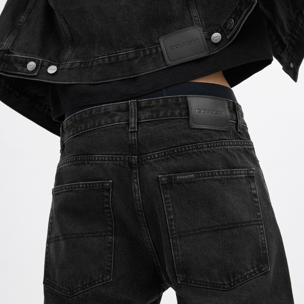 Coach Black Taper Jeans In Organic Cotton Black | COH866946