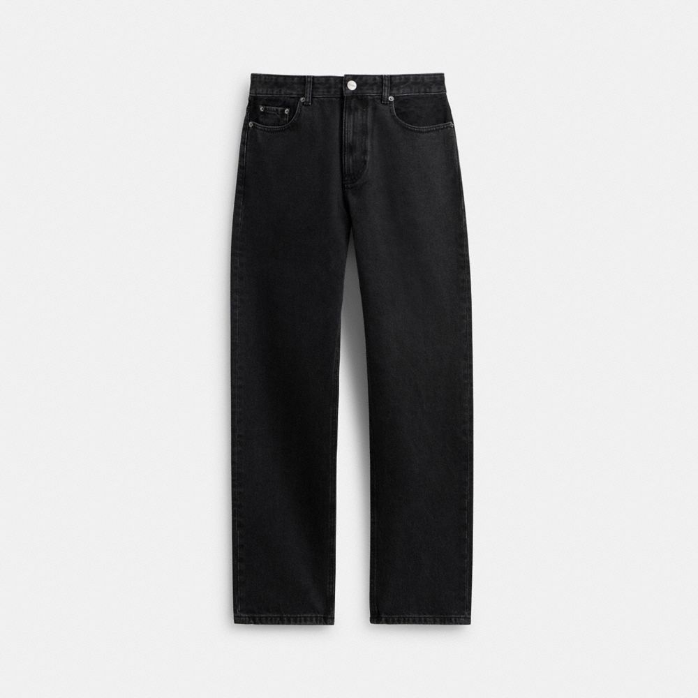 Coach Black Taper Jeans In Organic Cotton Black | COH866946