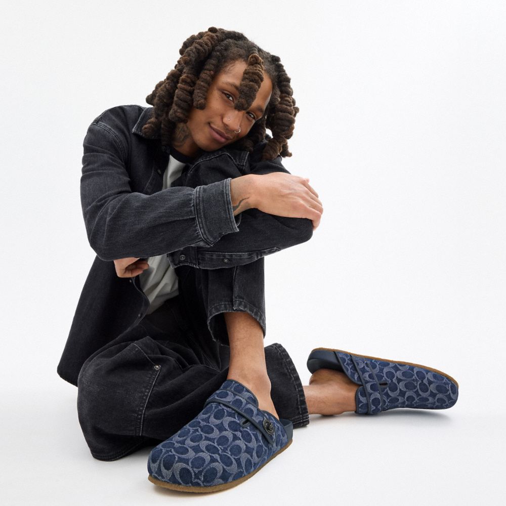 Coach Blake Clog In Signature Denim Blue Denim | COH866844