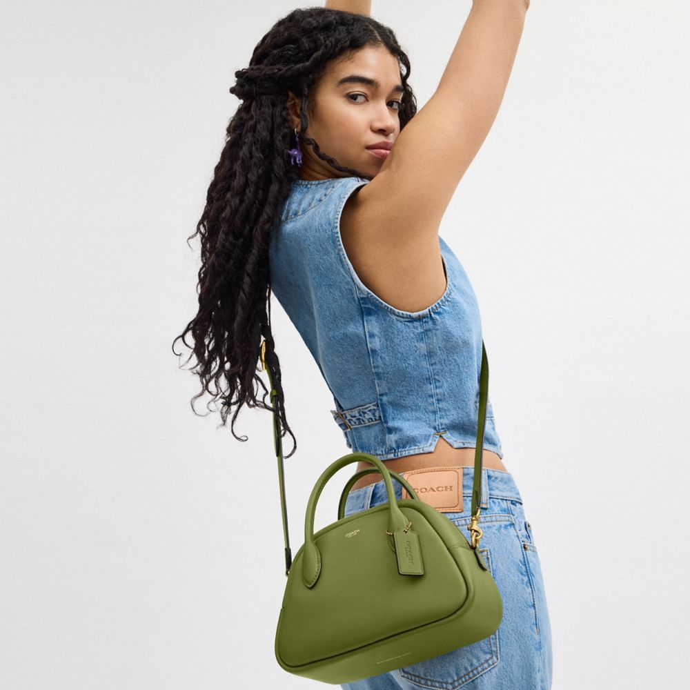 Coach Borough Bowling Bag B4/Dark Lime | COH865121