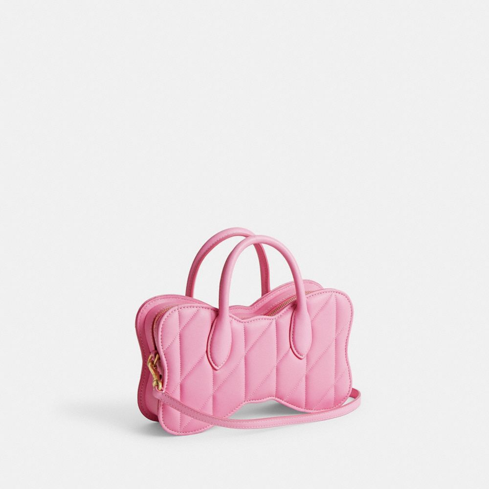 Coach Bow Bag With Quilting B4/Vivid Pink | COH865358
