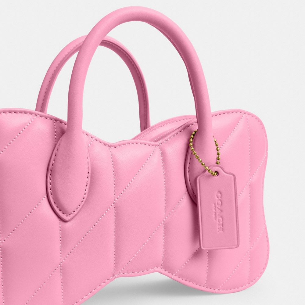 Coach Bow Bag With Quilting B4/Vivid Pink | COH865358