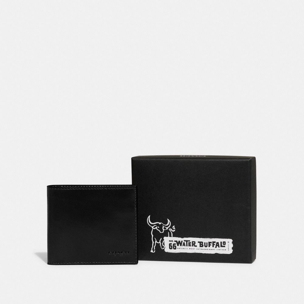 Coach Boxed Double Billfold Wallet Leather/Black | COH866693