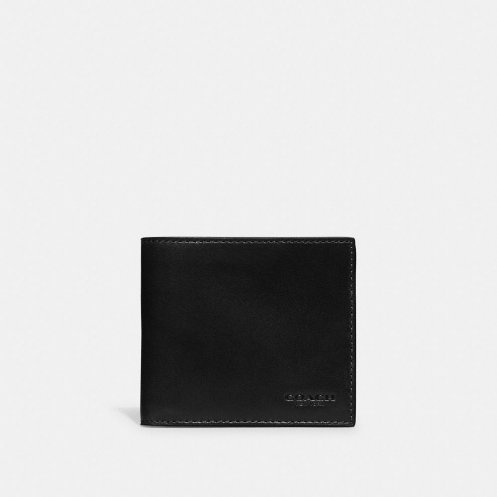 Coach Boxed Double Billfold Wallet Leather/Black | COH866693